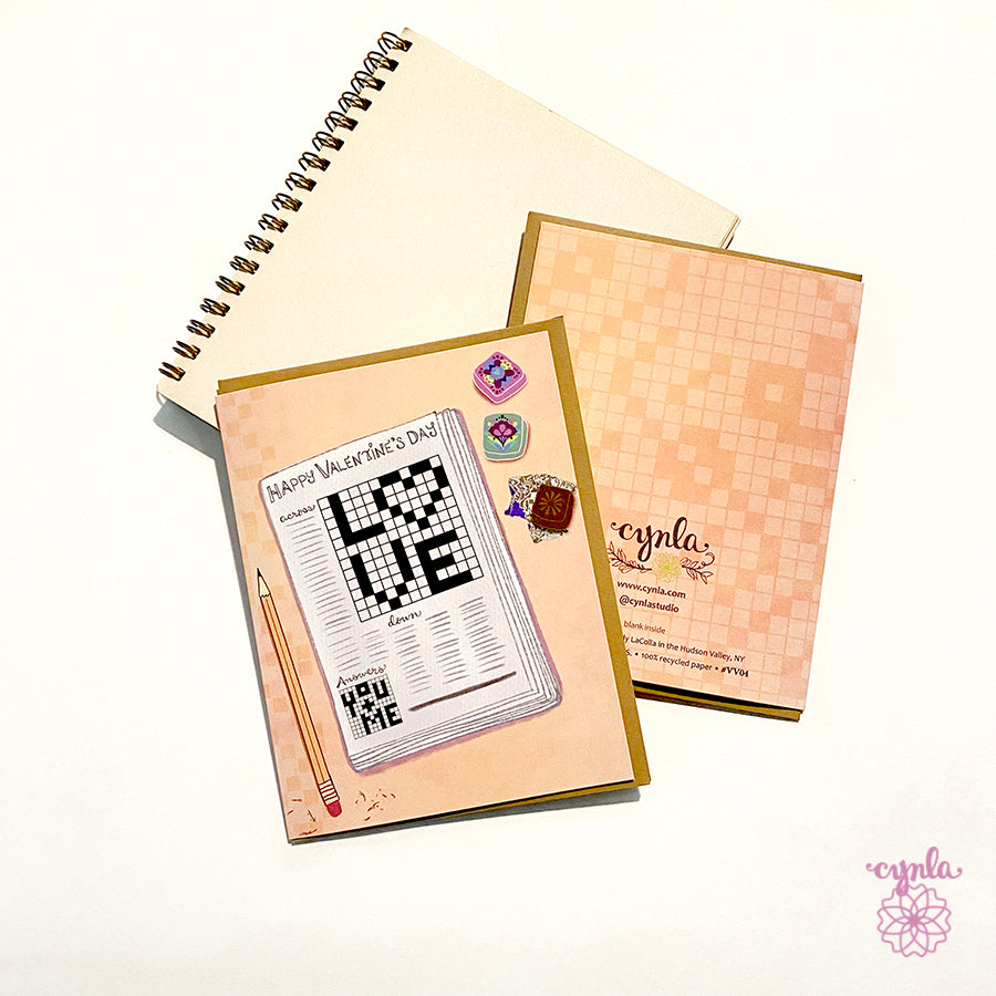 Valentine Crossword Puzzle Card