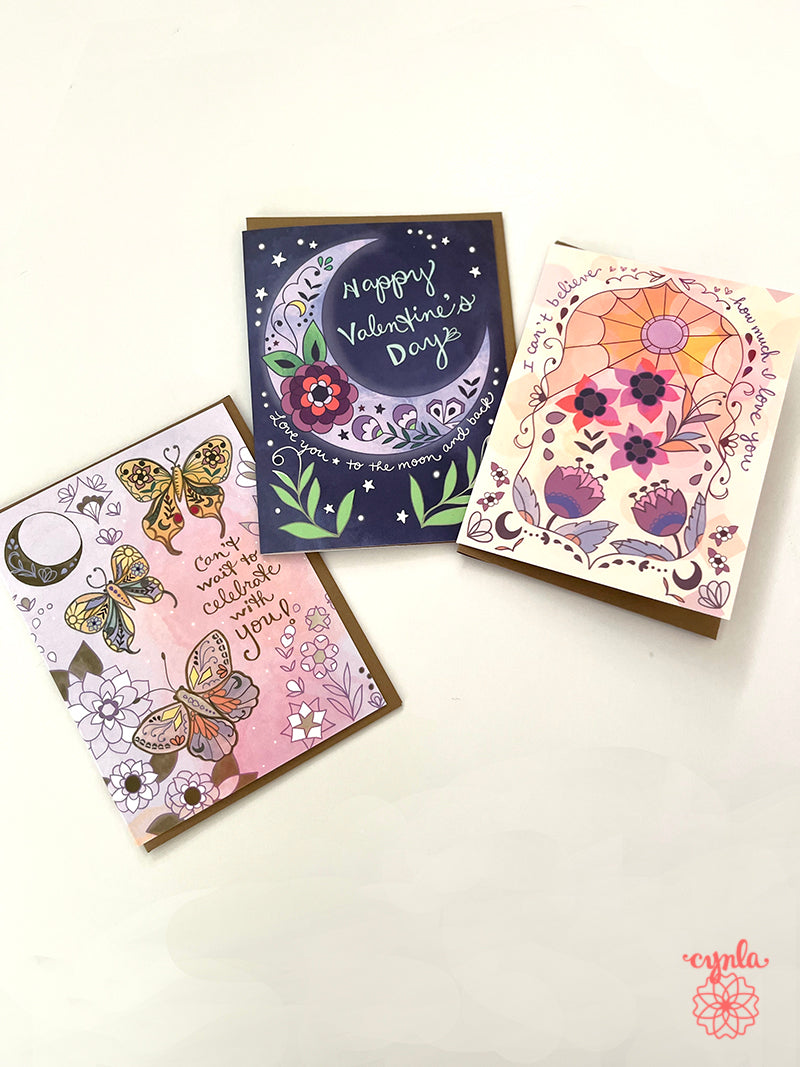 Valentine's Day Moon card - love message Love you to the moon and back