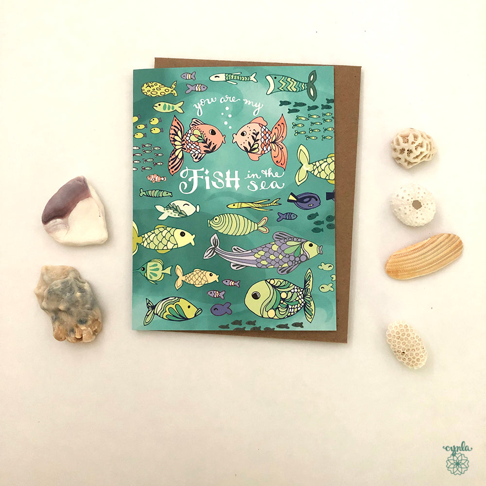 Love Fish Card - Fish in the sea
