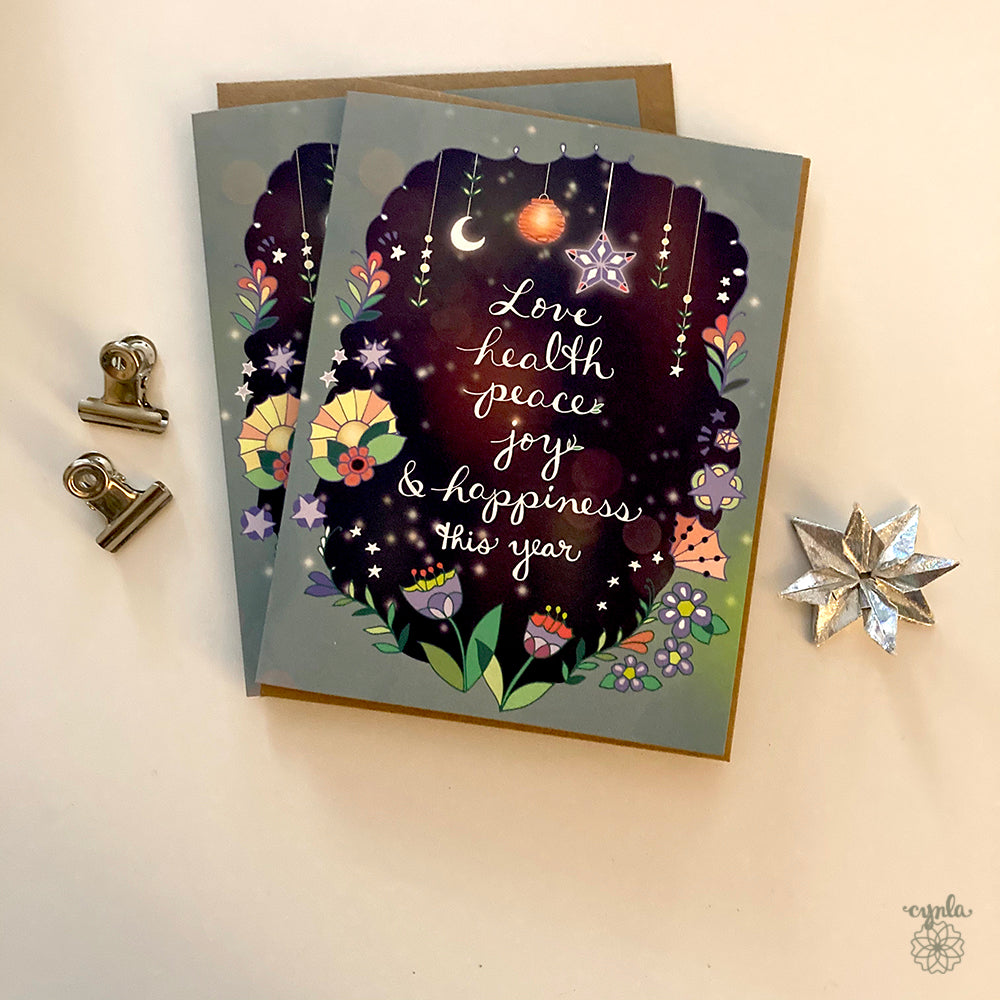Love Health Everything New Year Card
