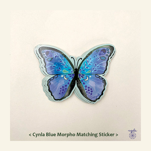 Blue Morpho Butterfly Birthday Card