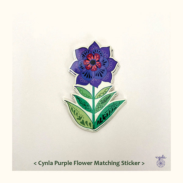 Purple Flower Birthday Card