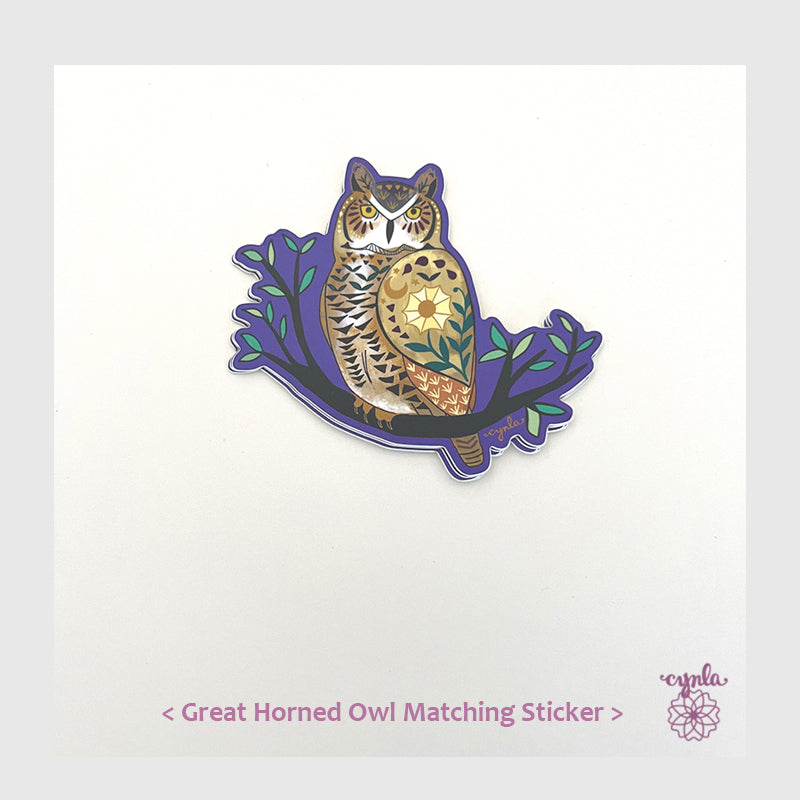 Great Horned Owl Birthday Card