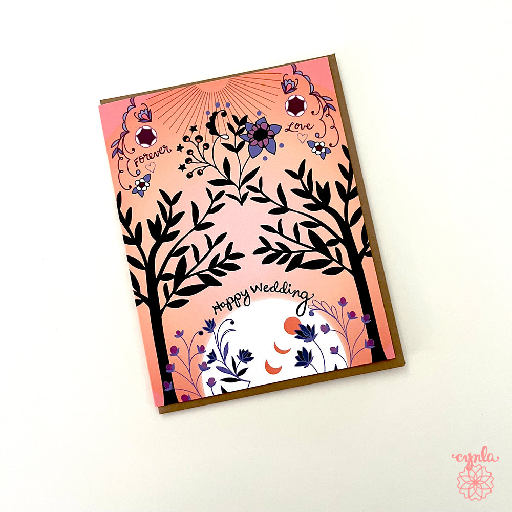 Wedding Trees Card