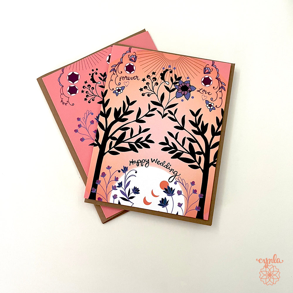 Wedding Trees Card