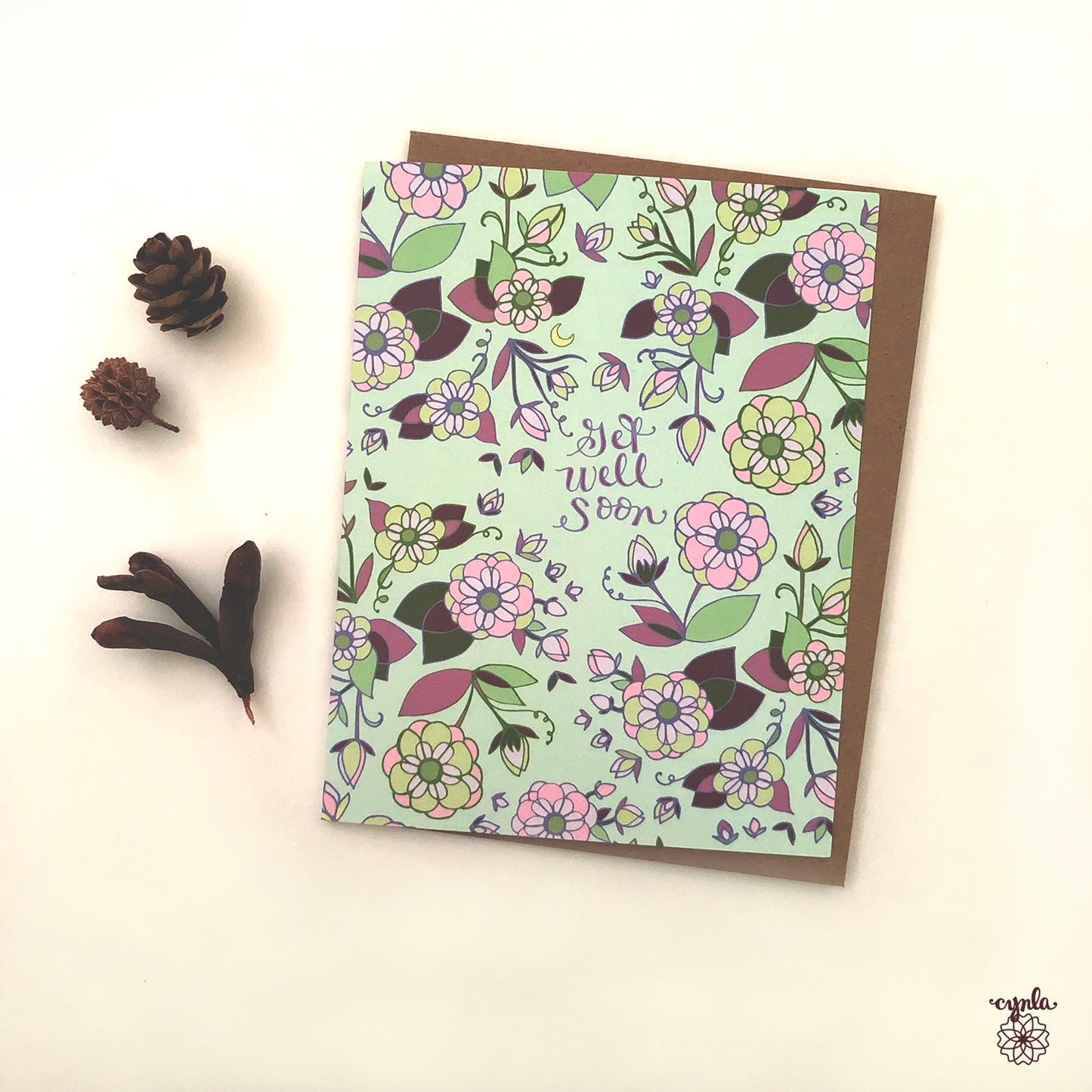 Get Well Soothing Flower Card