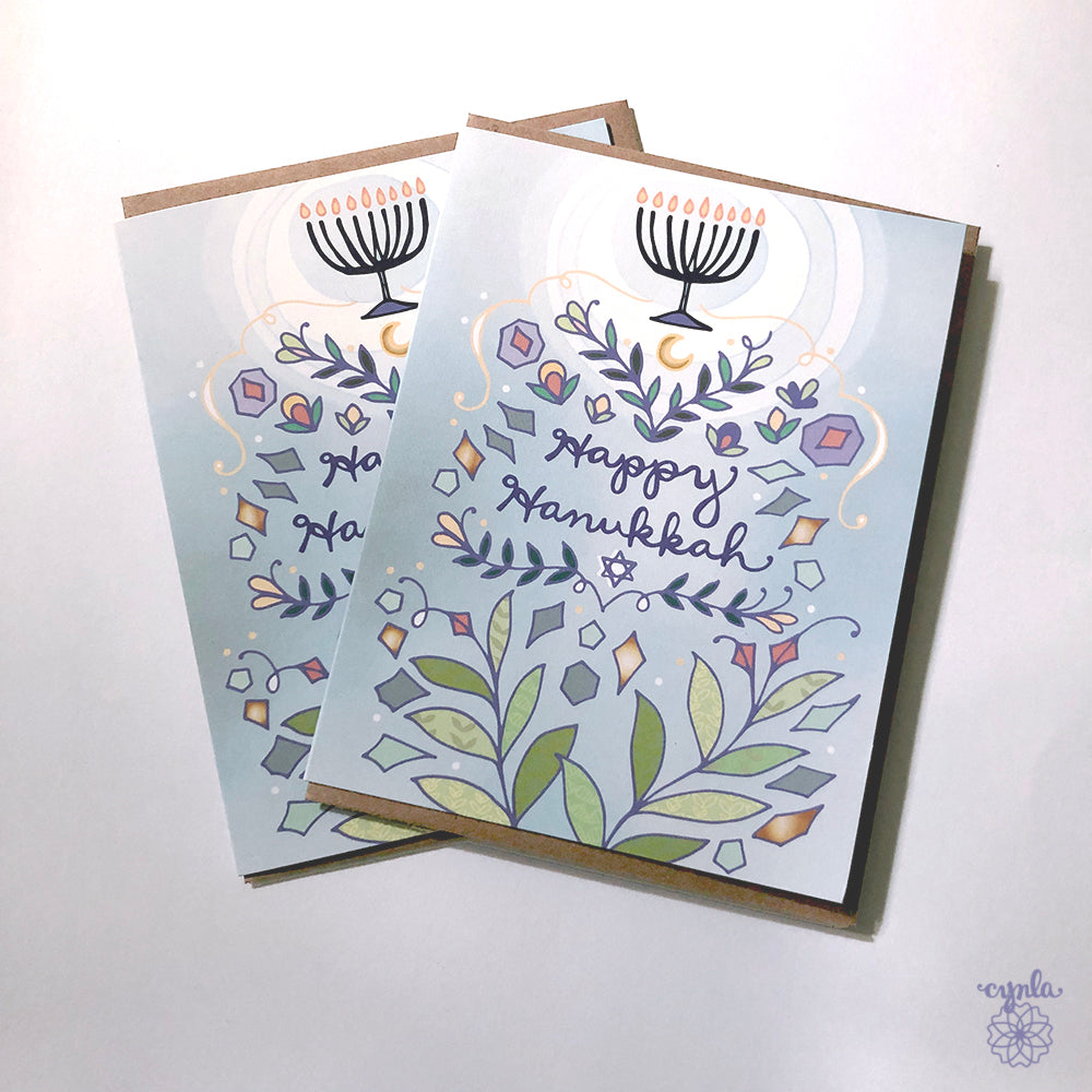 Hanukkah Light Card
