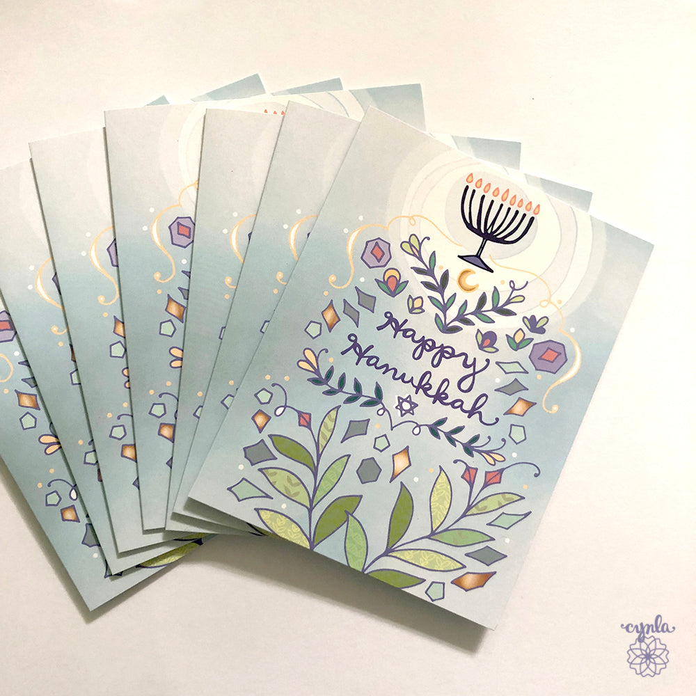 Hanukkah Light Card