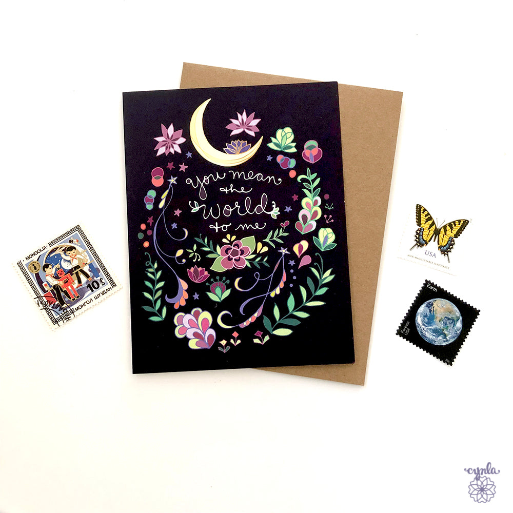 Moon Love Greeting Card