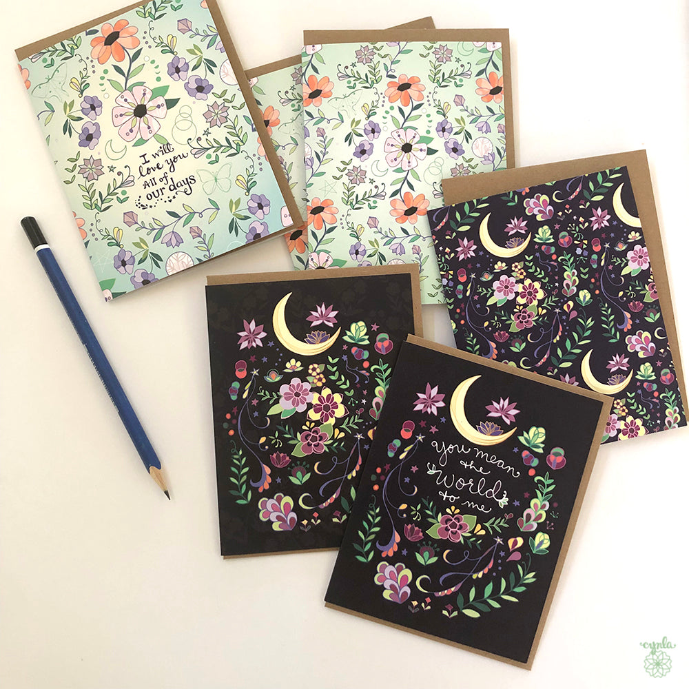 Moon Love Greeting Card