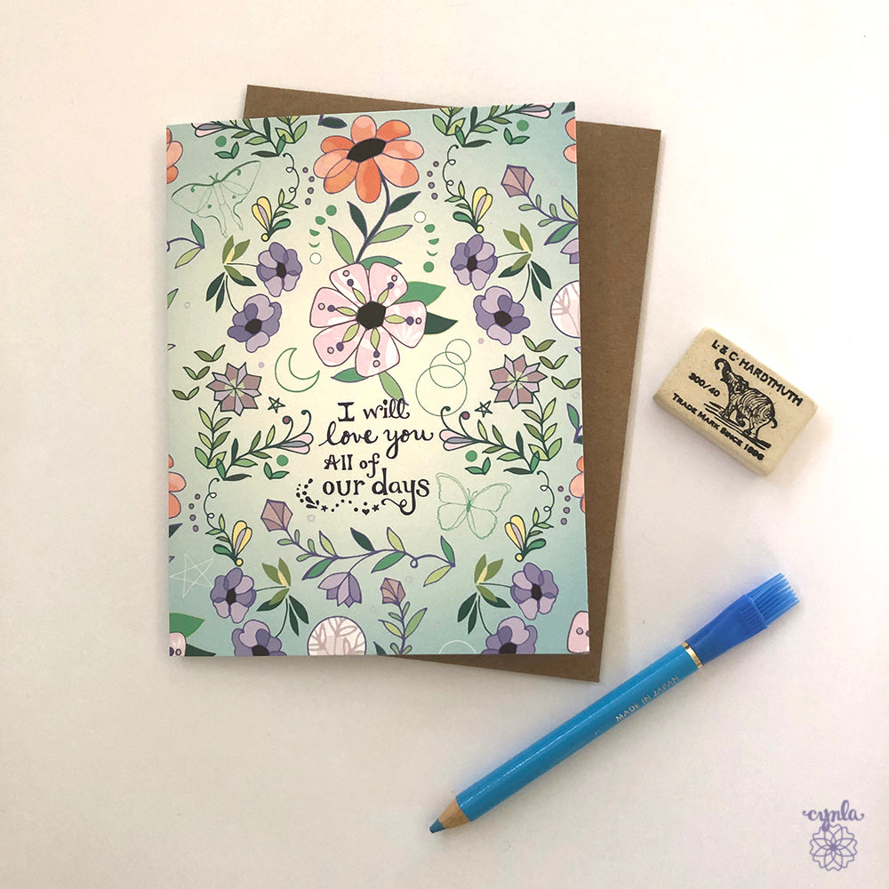Our Days Love Greeting Card