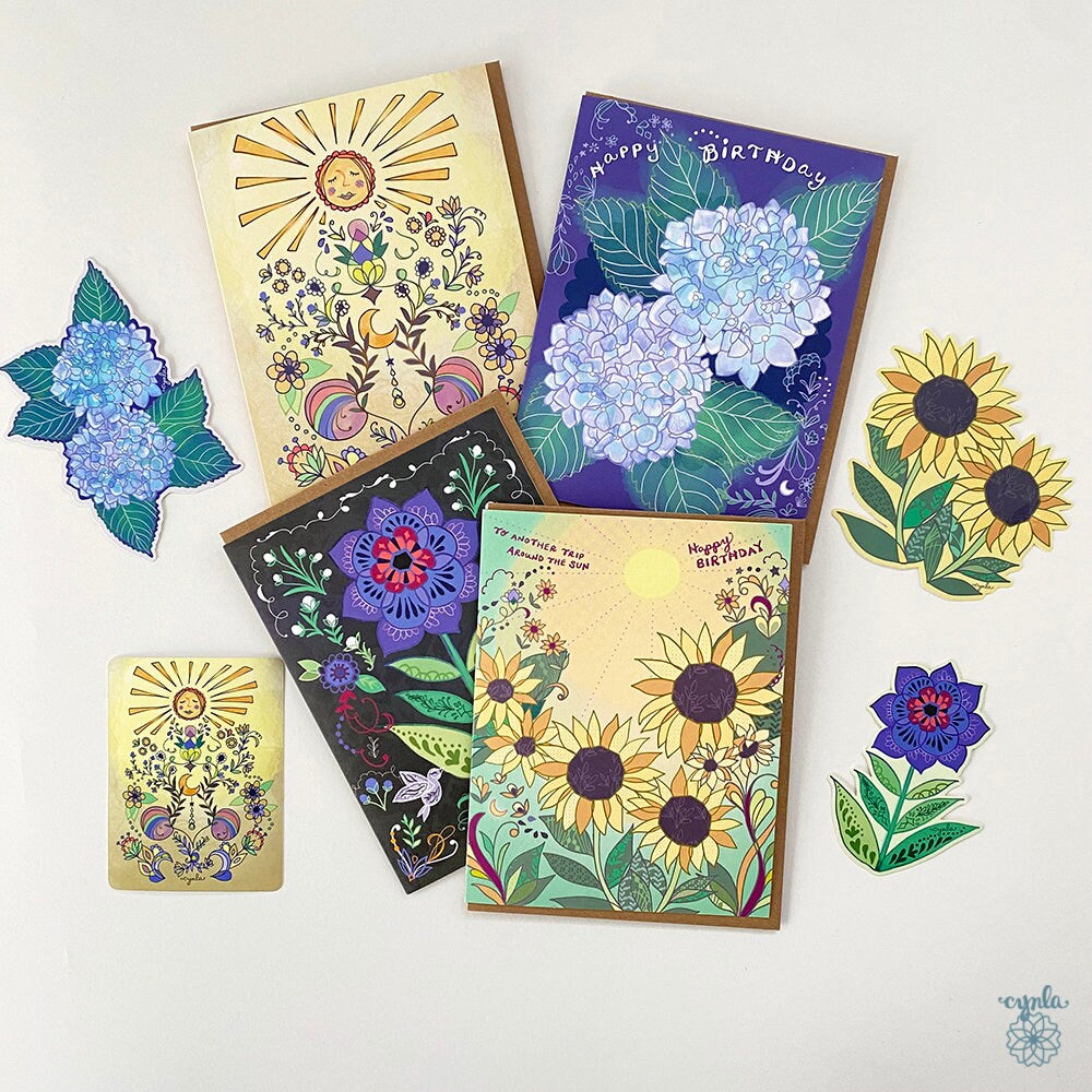 Purple Flower Sticker