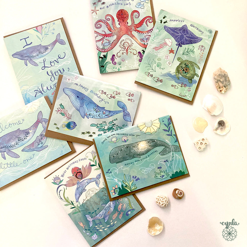Octopus Ocean Greeting Card