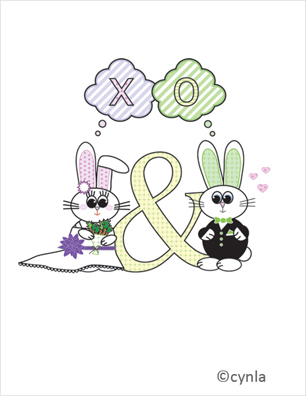 Bunny Wedding Card