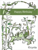 DL07 Bamboo - Birthday Card