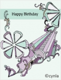 DL08 Ribbon - Birthday Card