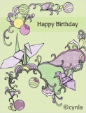 DL11 Crane - Birthday Card
