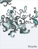 FL20 I love you blues - Love Card