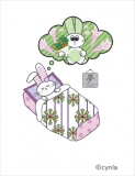 BD02 Bunny Dream Girl Birthday Card