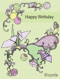 DL11 Crane - Birthday Card