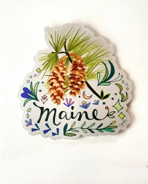 SF06 Maine State Flower Sticker