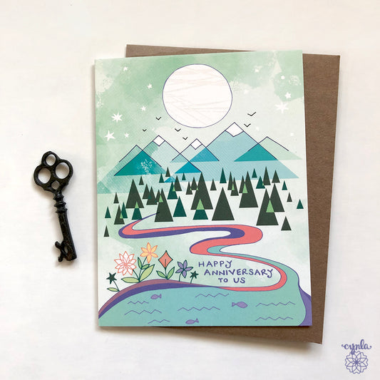 Mountain Anniversary Card