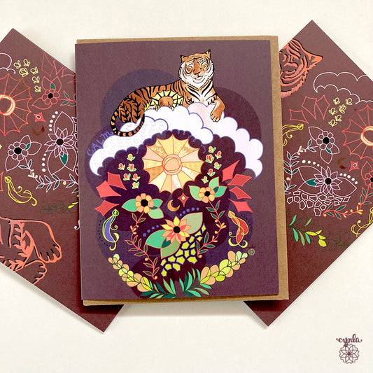 Calm Tiger Greeting Card