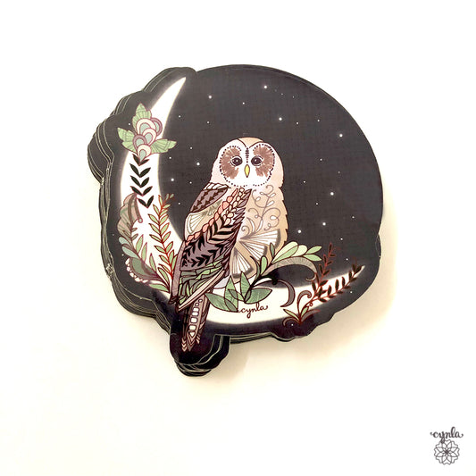 Moon Owl Sticker