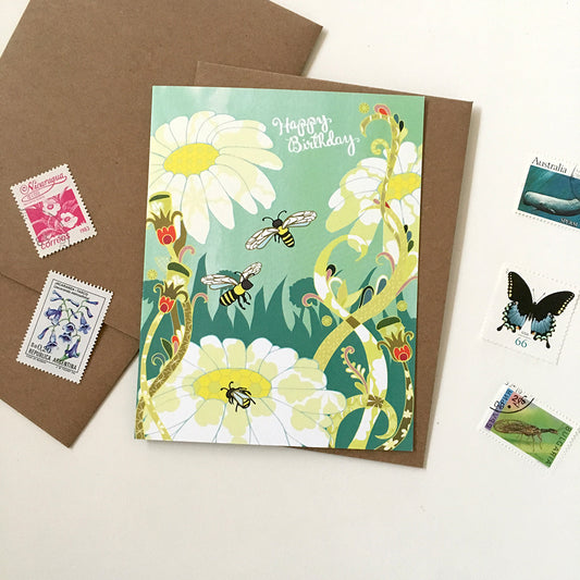 Bee Birthday Card