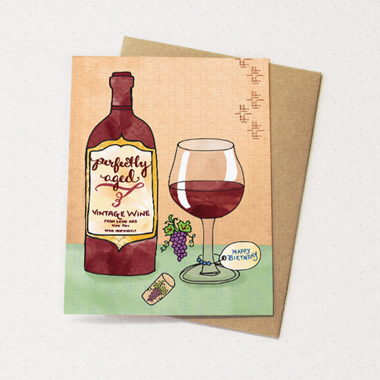 Wine Birthday Card