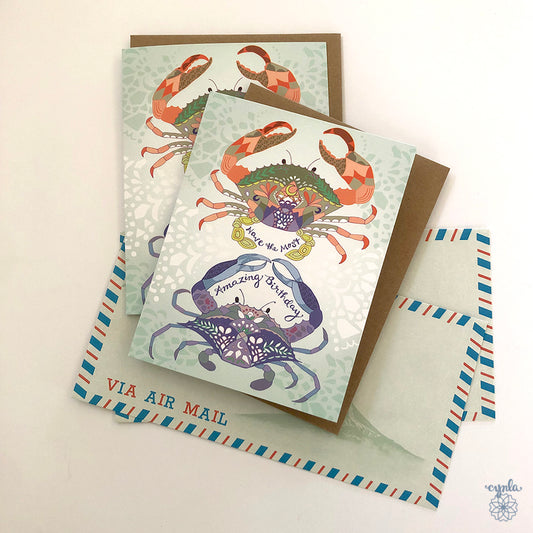 Crab Birthday Card