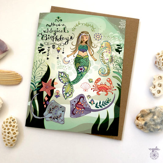 Mermaid Birthday Card