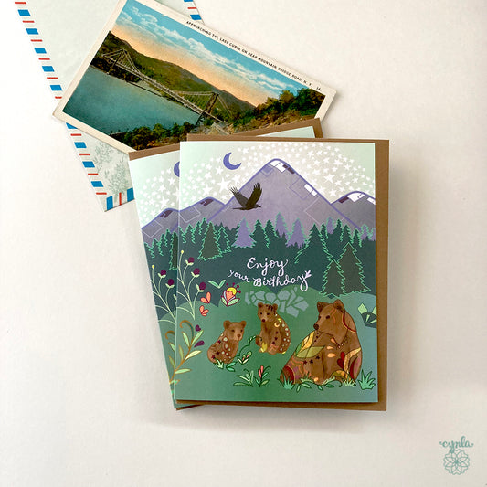 Bear Mountain Birthday Card