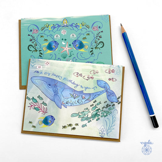 Whale Ocean Birthday Card