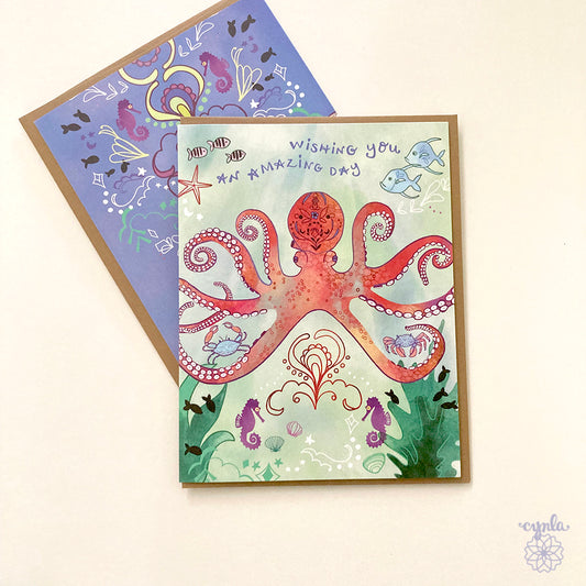 Octopus Wish Birthday Card