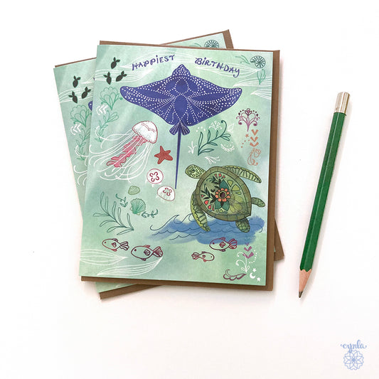 Stingray Birthday Card