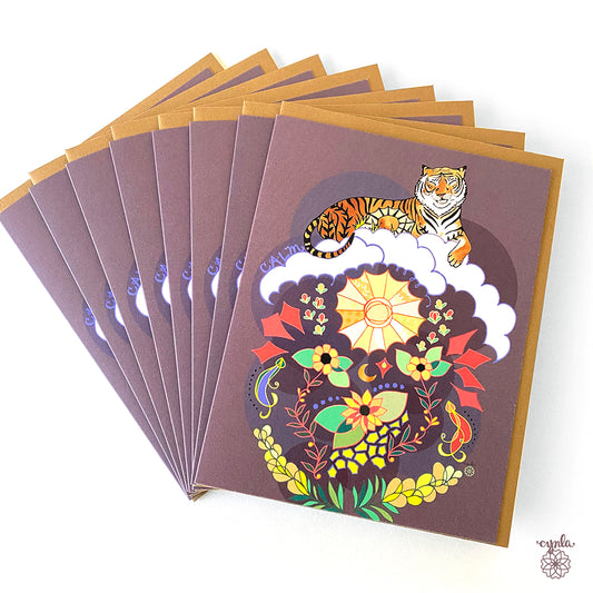 Calm Tiger Boxed Card Set