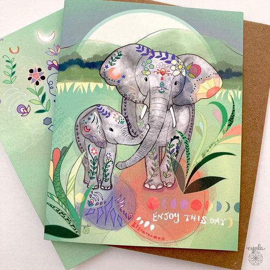 Elephants Greeting Card