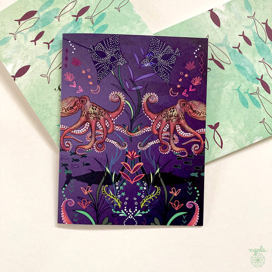 Octopus Ocean Greeting Card