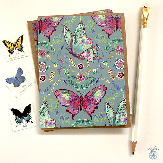 Butterfly Pattern Greeting Card