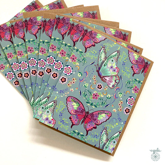 Butterfly Pattern Cards Box of 8