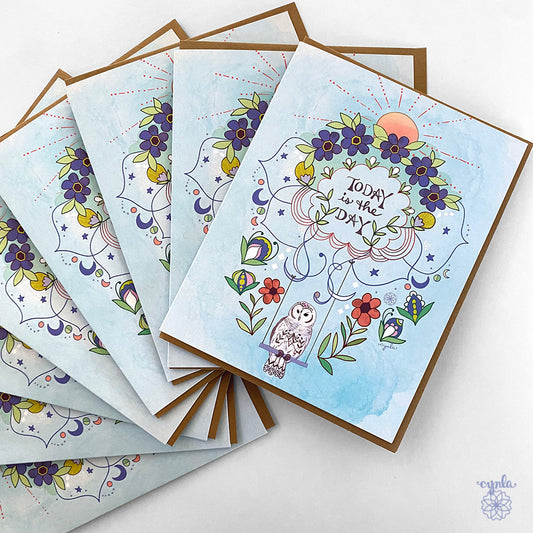 Today Owl Boxed Card Set
