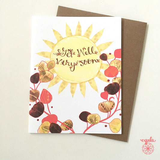 Get Well Sun Card