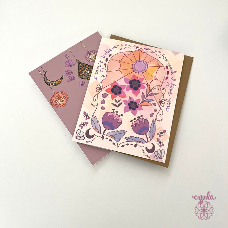 Love card - Believe Love Valentine's Day greeting flowers