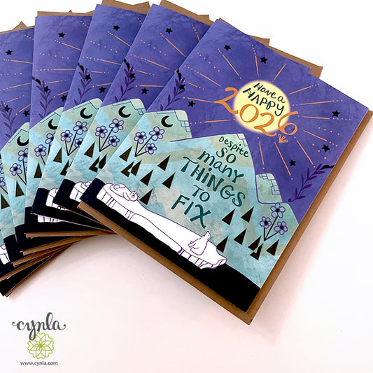 2026 New Year Fix Cards - funny happy new year cards fix 2026