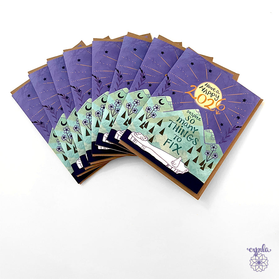 2026 New Year Fix Cards - funny happy new year cards fix 2026