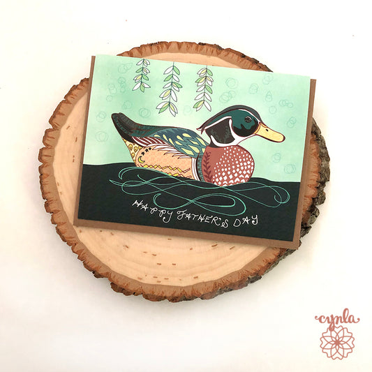 Father's Day Duck greeting card