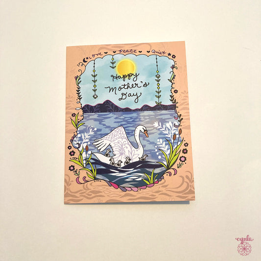 Mama Swan Card - Mother's Day card