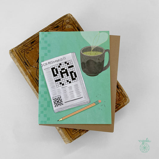 Dad Crossword Puzzle Card Fathers Day