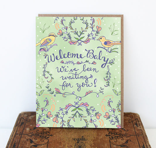 Waiting Baby Birds Card